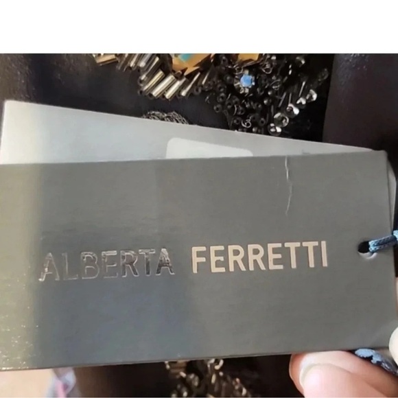 Elegant Gray Embellished Evening Gown Moxi , limited Alberta Foretti Event 8 - Picture 13 of 14